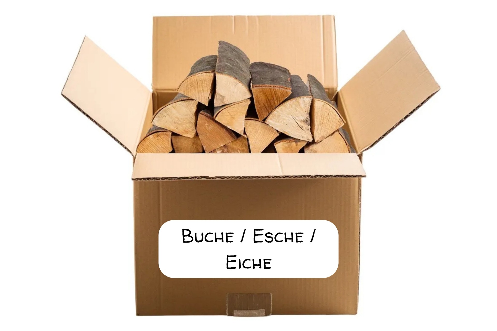Brennholz im Karton